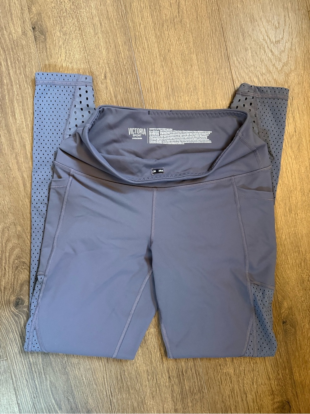 Victoria Sport Gray Perforated Leggings